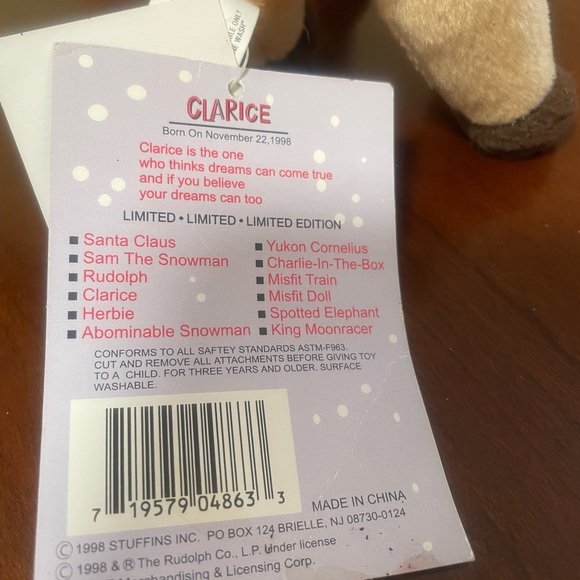 Stuffins Clarice, Rudolph the Red-Nosed Reindeer, Island of Misfit Toys - Picture 3 of 4